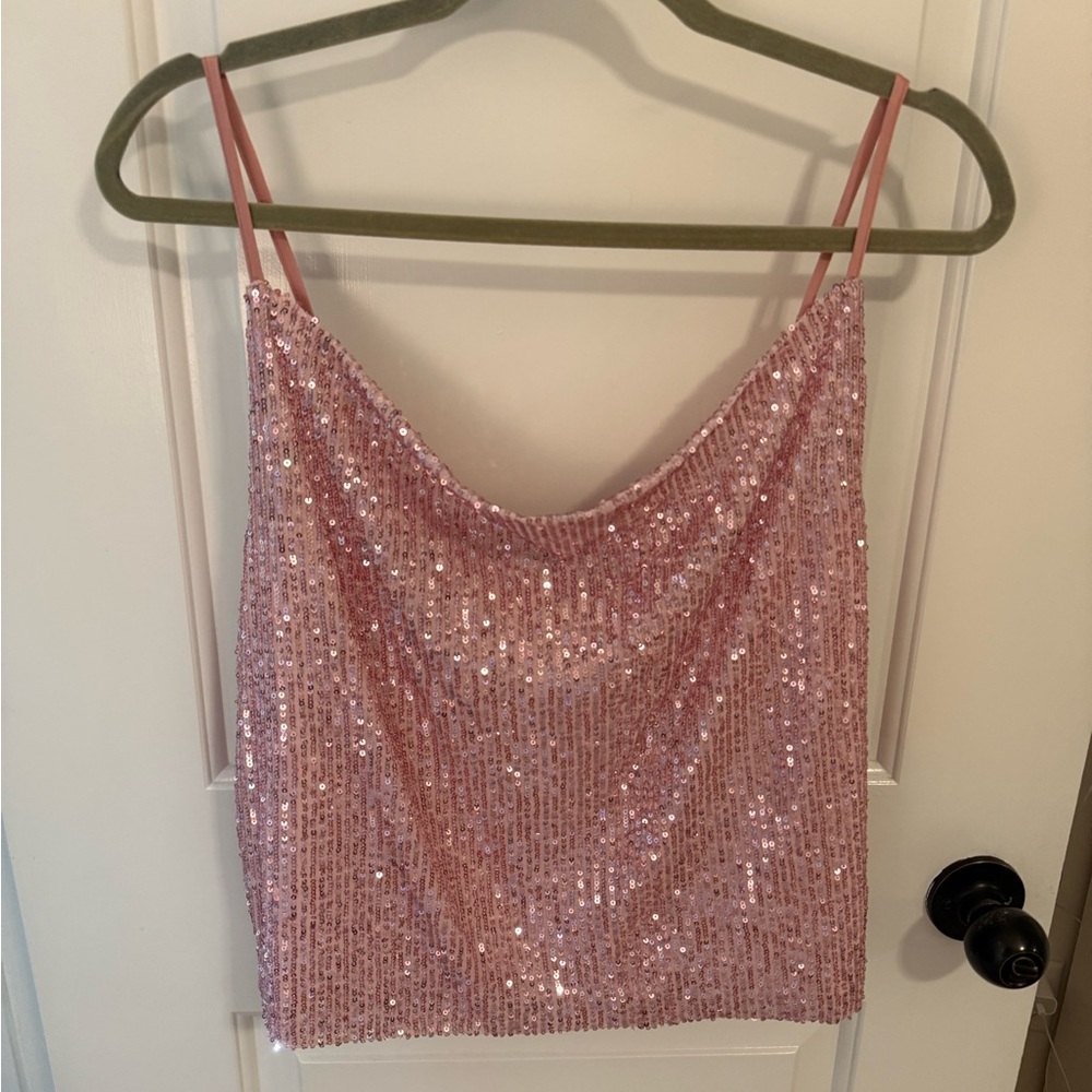 Endless Rose Pink Sequin Top